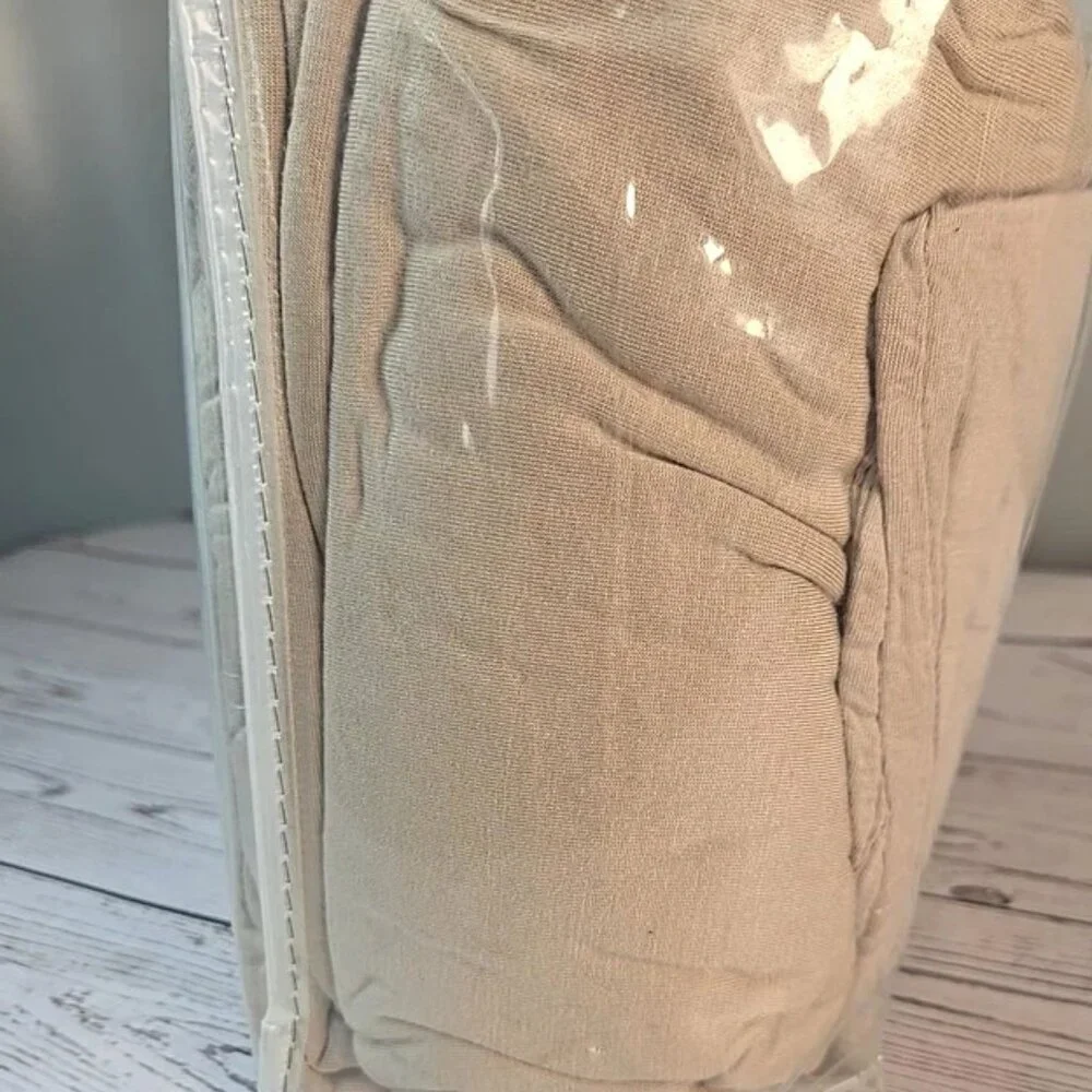 Pure Beech Jersey Knit Sheet Set TWIN 100% Modal Soft Bedding Beige Taupe NEW